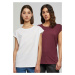 Women's T-shirtUrban Classics - 2 packs white/cherry