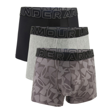 Pánske boxerky UNDER ARMOUR 3 PACK-Perf Tech Nov 3 inch-STEEL