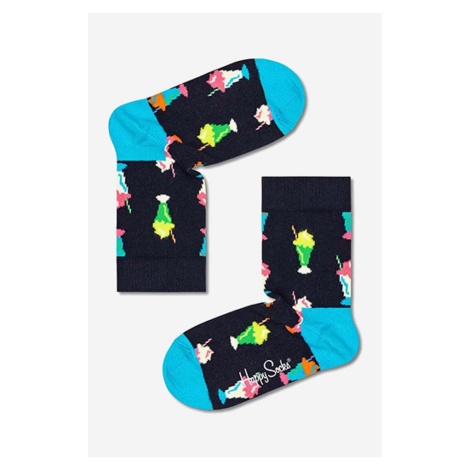 Detské ponožky Happy Socks Milkshake čierna farba, KMLK01-6500