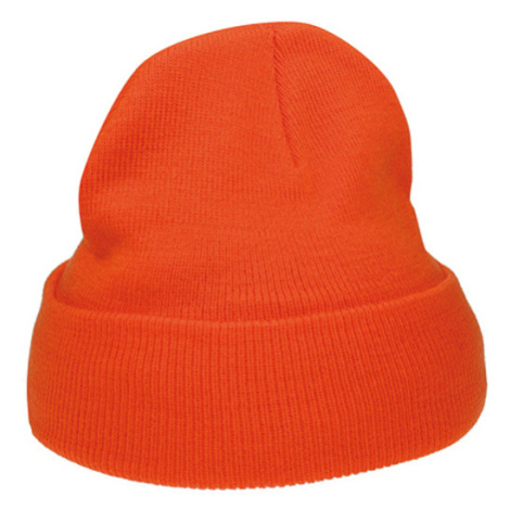 L-Merch Unisex pletená čiapka C700 Orange