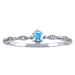 Strieborný prsteň Manon s modrým a čírymi Brilliance Zirconia