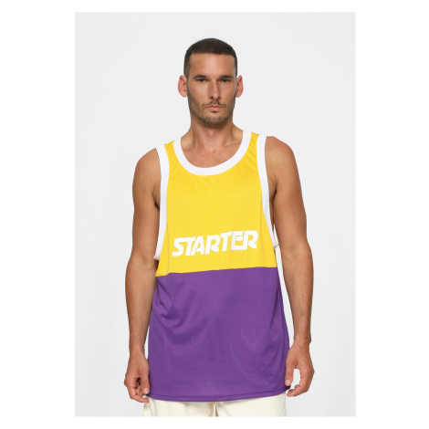 Men's tank top Split Mesh yellow/purple