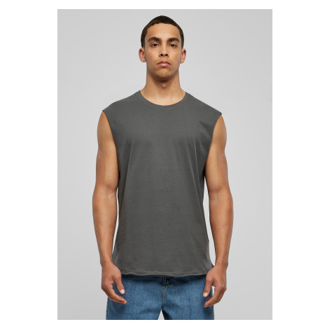 Dark Shade Sleeveless T-Shirt With Open Brim