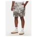 Converse Športové kraťasy M Aop Resort Short 10026436-A01 Čierna Regular Fit