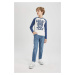 DEFACTO Boy's Balloon Fit Straight Leg Jean Trousers