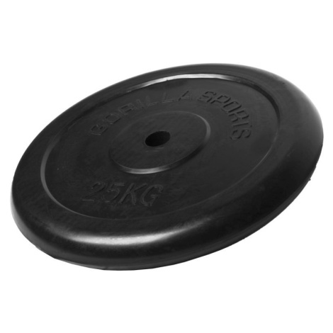 Gorilla Sports Pogumovaný zátěžový kotouč, 25 kg