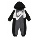 Nike Sportswear Overal  čierna / tmavosivá / biela