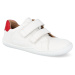 Barefoot tenisky Blifestyle - Lutra Bio nappa weiss/feuerrot white