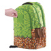 Pixie Crew Študentský batoh Minecraft zeleno-hnedý