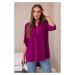 Blouse with a longer back purple