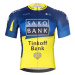 BONAVELO Cyklistický dres s krátkym rukávom - SAXO BANK TINKOFF - modrá/žltá