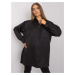 ČIERNA DÁMSKA OVERSIZE ZAMATOVÁ KOŠEĽA EM-KS-678-1.09-BLACK