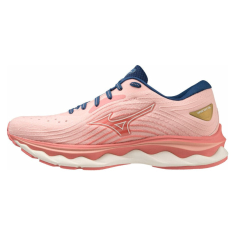 Mizuno Wave Sky 6 Peach Bud/Vaporous Gray/Estate Blue Cestná bežecká obuv