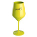 PAUZIČKA - žlutá nerozbitná sklenice na víno 470 ml