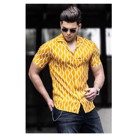 Madmext Yellow Men's Shirt 4927