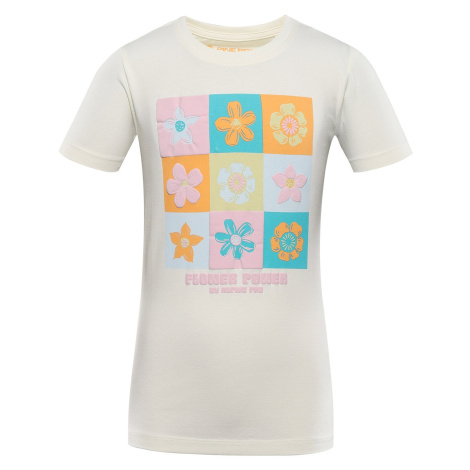 Children's cotton T-shirt ALPINE PRO GERBO crème variant pa