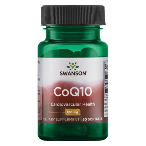 Swanson CoQ10 (Koenzým Q10), 100 mg, 50 softgelových kapsúl