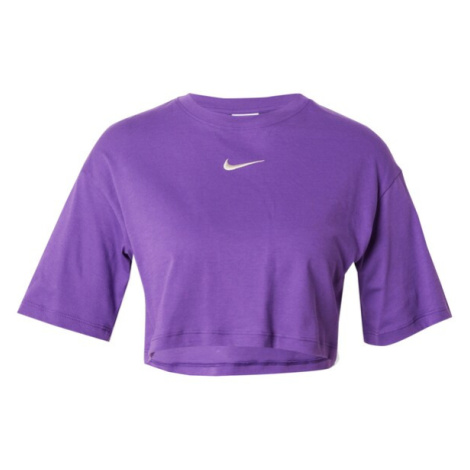 Nike Sportswear Tričko  fialová / šedobiela