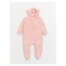 LC Waikiki Long Sleeve Hooded Baby Girl Plush Jumpsuit