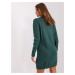 Tmavozelený dlhý oversize sveter s rolákom BA-SW-8013.14P-dark green