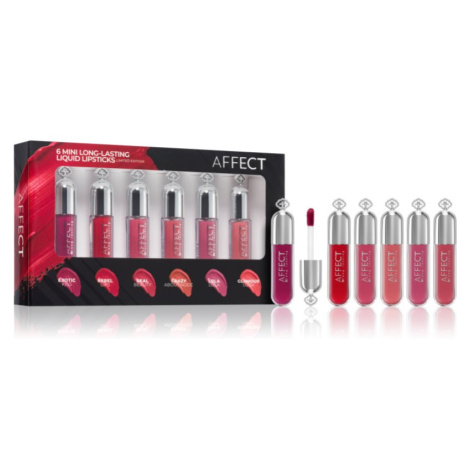 Affect 6 Mini Long-Lasting Liquid Lipsticks sada tekutých rúžov