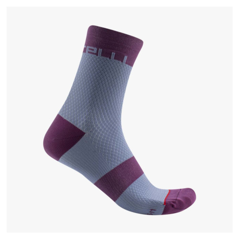 CASTELLI Cyklistické ponožky klasické - VELOCISSIMA 12 LADY - fialová