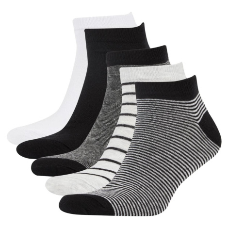 DEFACTO Men's 5-Pack Cotton Ankle Socks