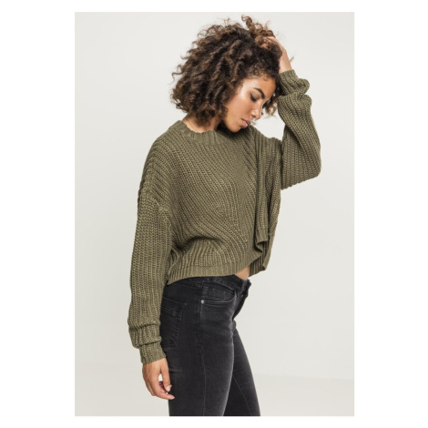 Women's wide oversize sweater olive Urban Classics