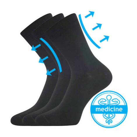 Lonka Drmedik Unisex ponožky s voľným lemom - 3 páry BM000003618800101388 čierna