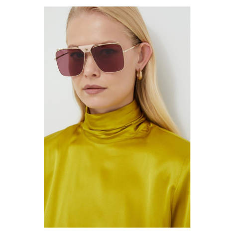 Slnečné okuliare Alexander McQueen zlatá farba