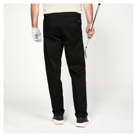 Pánske bavlnené golfové nohavice - MW500 čierne INESIS