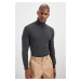 Trendyol Anthracite Men's Turtleneck Textured Knitwear Sweater