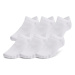 Ponožky UNDER ARMOUR 6 PACK-UA Essential No Show 6pk-WHT