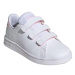 Dievčenská rekreačná obuv ADIDAS Advantage Court K cloud white cloud white clear pink