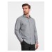 Ombre Men's shirt with pocket REGULAR FIT - grey melange