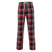 SF (Skinnifit) Pánske flanelové pyžamové nohavice - Červená / tmavomodrá
