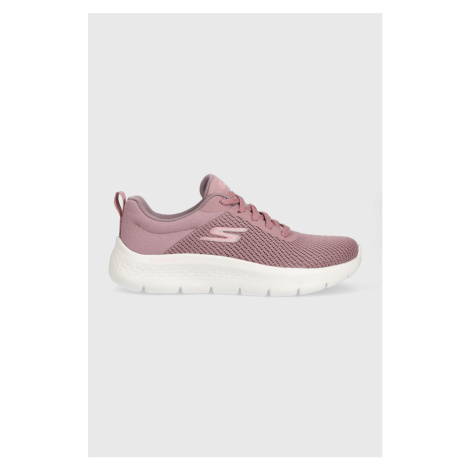 Tréningové topánky Skechers GO WALK FLEX ružová farba