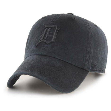 Bavlnená čiapka 47 brand Mlb Detroit Tigers čierna farba, s nášivkou, B-RGW09GWSNL-BK