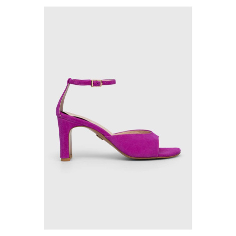 Semišové sandále Baldowski fialová farba