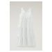 Šaty Woolrich Poplin Maxi Dress Biela