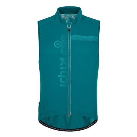Men's cycling vest KILPI FLOW-M turquoise