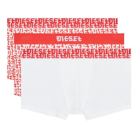 Pánske boxerky 3ks - 00ST3V 0JMAR E6488 červená/biela - Diesel červeno-bílá