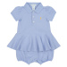 Polo Ralph Lauren  SS PEPLUM BU-ONE PIECE-SHORTALL  Krátke šaty Modrá