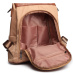Konofactory Hnedý kožený ruksak s príveskom 2v1 „Famous“ 11L