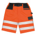 Result Unisex bezpečnostné kraťasy R328X Fluorescent Orange