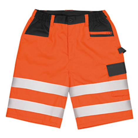 Result Unisex bezpečnostné kraťasy R328X Fluorescent Orange