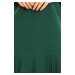 Pohodlné dámske plisované šaty v fľaškovo zelenej farbe model 7393795