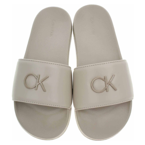 Dámské pantofle Calvin Klein HW0HW01509 0GC Stoyn Beige HW0HW015090GC