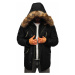 Čierna pánska zimná bunda parka Bolf 1045A