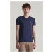 TRIČKO GANT SLIM SHIELD V-NECK T-SHIRT EVENING BLUE